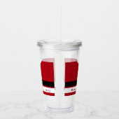 Grappige Kerstmis Santa Acryl Tumbler Drinkbeker (Rechts)