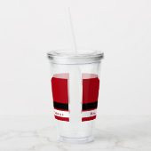 Grappige Kerstmis Santa Acryl Tumbler Drinkbeker (Links)