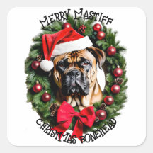 Grappige Kerstmis Santa Bull Mastiff Custom Persoo