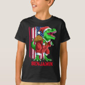 Grappige Kerstmis Santa T Rex Tyrannosaurus Xmas T-shirt (Voorkant)