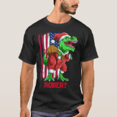 Grappige Kerstmis Santa T Rex Tyrannosaurus Xmas T-shirt (Voorkant)