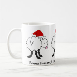 grappige kerstmis - schaap bah humbug - mok