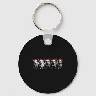 Grappige Kerstmis Schotse Hoogland Koe Xmas Boerde Sleutelhanger