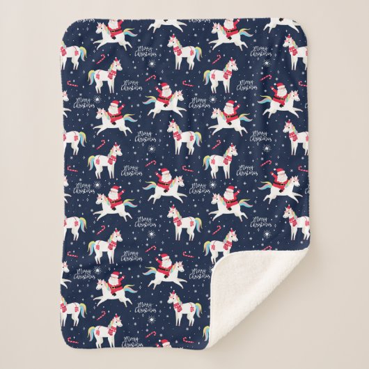 Grappige Kerstmis Sherpa Deken (Voorkant)