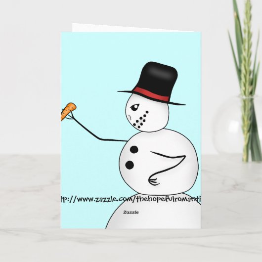 Grappige Kerstmis sneeuwpop samenzwering Feestdagen Kaart (Achterkant)