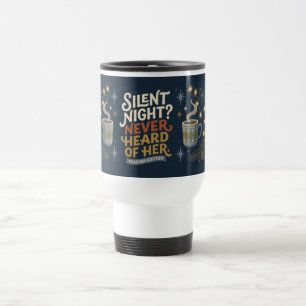 Grappige Kerstmis Stille Nacht Reismok voor Lerare Reisbeker