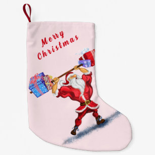Grappige Kerstmis Stocking Bodybuilder Santa Gift Kleine Kerstsok