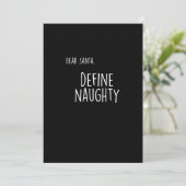 Grappige Kerstmis Stoute Nette Kerstman Checklijst Feestdagenkaart (Staand voorkant)