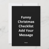Grappige Kerstmis Stoute Nette Kerstman Checklijst Feestdagenkaart (Achterkant)