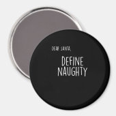 Grappige Kerstmis Stoute Nette Kerstman Checklijst Magneet (Voorkant / Achterkant)