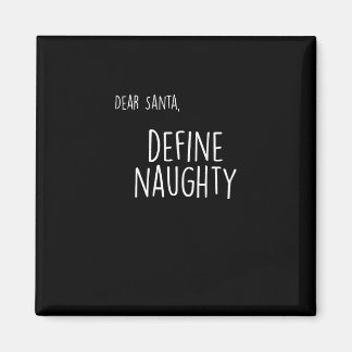 Grappige Kerstmis Stoute Nette Kerstman Checklijst Magneet