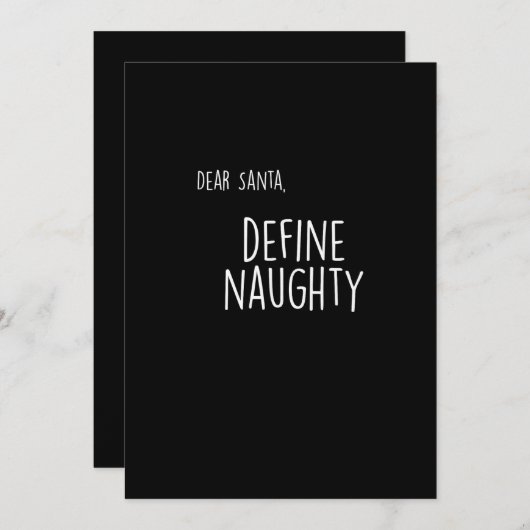 Grappige Kerstmis Stoute Nette Kerstman Checklist Feestdagenkaart (Voorkant / Achterkant)