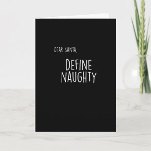 Grappige Kerstmis Stoute Nette Kerstman Checklist Kaart