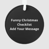 Grappige Kerstmis Stoute Nette Kerstman Checklist Ornament (achterkant)