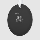 Grappige Kerstmis Stoute Nette Kerstman Checklist Ornament (voorkant)