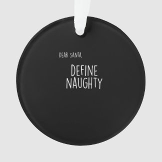Grappige Kerstmis Stoute Nette Kerstman Checklist Ornament