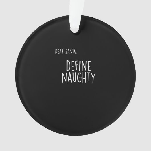 Grappige Kerstmis Stoute Nette Kerstman Checklist Ornament (voorkant)