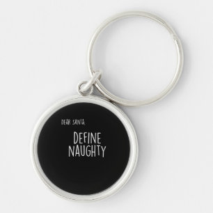 Grappige Kerstmis Stoute Nette Kerstman Checklist Sleutelhanger