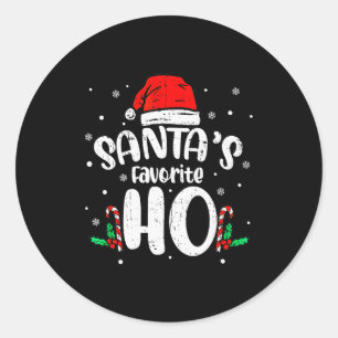 Grappige Kerstmis Stoute Vies Volwassenen Humor Pj Ronde Sticker