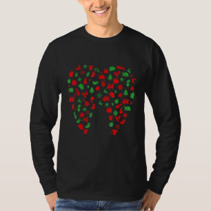 Grappige Kerstmis Tanden Tandarts Tandassista T-shirt