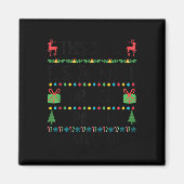 Grappige Kerstmis Te Heet Lelijke Kerst Truien Vro Magneet (Voorkant)