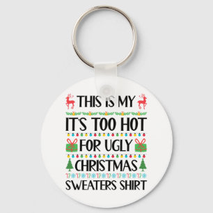 Grappige Kerstmis Te Heet Lelijke Kerst Truien Vro Sleutelhanger
