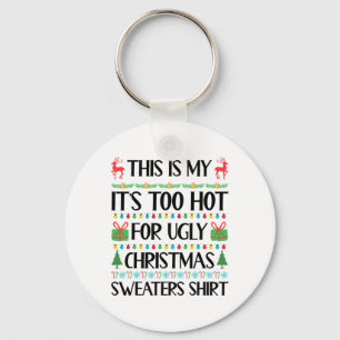 Grappige Kerstmis Te Heet Lelijke Kerst Truien Vro Sleutelhanger