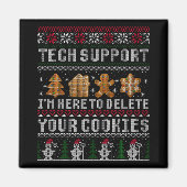 Grappige Kerstmis Tech Ondersteuning Computer T-sh Magneet (Voorkant)