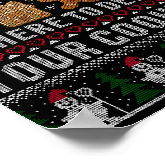 Grappige Kerstmis Tech Support Computer T-shirt Poster (Hoek)