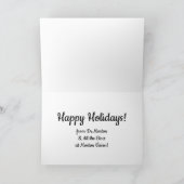 Grappige Kerstmis van de Cartoon van de Oogarts Kaart (Binnen)