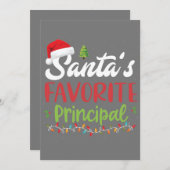 Grappige Kerstmis van de favoriete schooldirecteur Kaart (Voorkant / Achterkant)