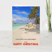 Grappige Kerstmis van de Ijsbeer Feestdagen Kaart (Achterkant)