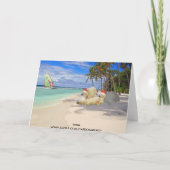 Grappige Kerstmis van de Ijsbeer Feestdagen Kaart (Achterkant)