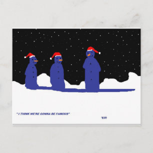 GRAPPIGE KERSTMIS VAN SNEEUWMANNEN FEESTDAGENKAART