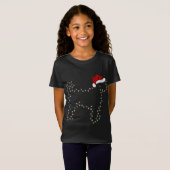 Grappige Kerstmis Verlichting Santa Hoed Labradood T-shirt (Voorkant volledig)