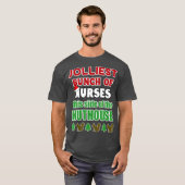 Grappige Kerstmis Verpleegster Jolliest Bunch Verp T-shirt (Voorkant volledig)
