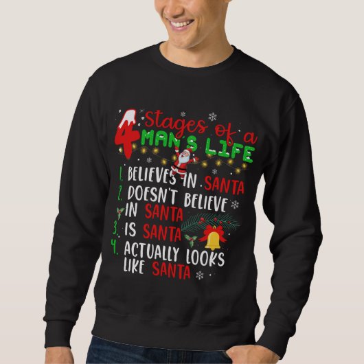 Grappige Kerstmis - Vier Stadia van het Leven Trui (Voorkant)