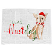 Grappige Kerstmis Vlooien Navidog Chihuahua Groot Cadeauzakje (Voorkant)