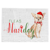 Grappige Kerstmis Vlooien Navidog Chihuahua Groot Cadeauzakje (Achterkant)