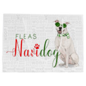 Grappige Kerstmis Vlooien Navidog met Pit Bull Groot Cadeauzakje (Achterkant)