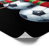 Grappige Kerstmis Voetbal Bills Sneeuwman Poster (Hoek)