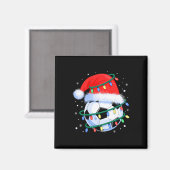 Grappige Kerstmis Voetbal Mannen Jongens Kerstman Magneet (Voorkant / Achterkant)