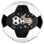 Grappige Kerstmis Voetballen Boom Als Sneeuwman (Gedraaid)