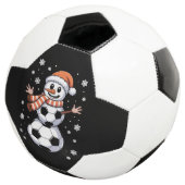 Grappige Kerstmis Voetballen Boom Als Sneeuwman (Drie kwart)