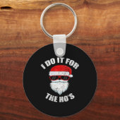 Grappige Kerstmis Volwassene Stoute Vies Pyjama, H Sleutelhanger (Voorkant)