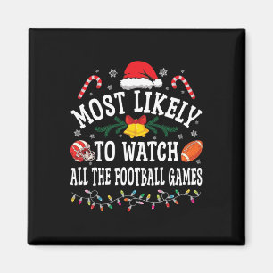 Grappige Kerstmis Waarschijnlijk Allemaal De Voetb Magneet