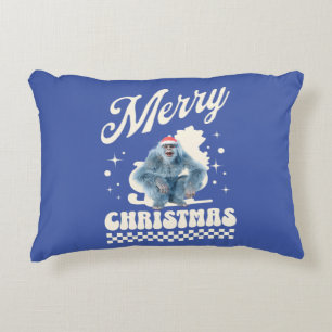 Grappige Kerstmis Yeti Vakantie Humor Accent Kussen