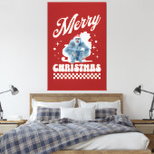 Grappige Kerstmis Yeti Vakantie Humor Canvas Afdruk (Insitu (Slaapkamer))