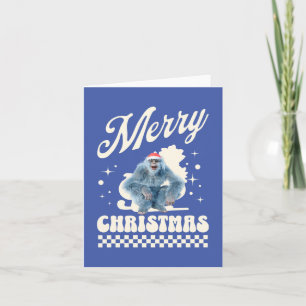 Grappige Kerstmis Yeti Vakantie Humor Feestdagen Kaart