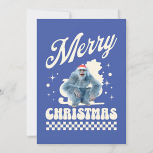 Grappige Kerstmis Yeti Vakantie Humor Feestdagenkaart